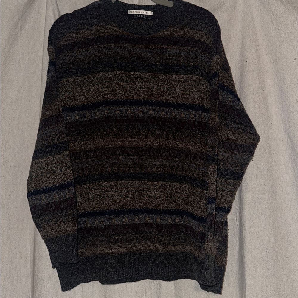 Geoffrey Beene Knit Sweater in Black and Brown